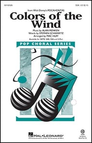 Colors of the Wind SSA choral sheet music cover Thumbnail